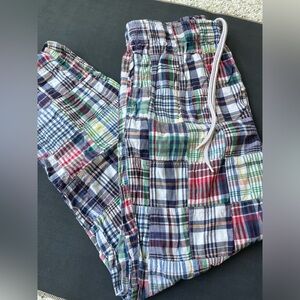 URBAN OUTFITTERS Madras belted multi color cotton plaid pant👖